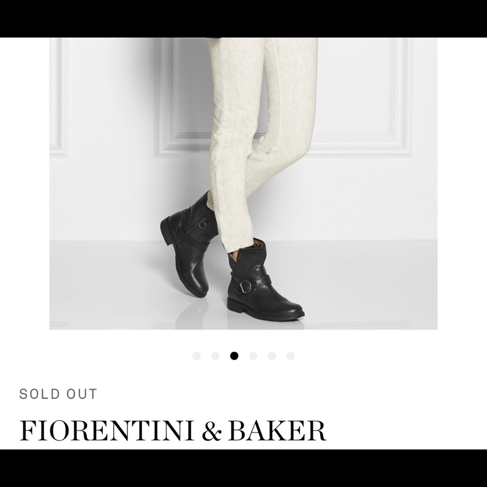 Fiorentini+Baker Black Biker Boots 39